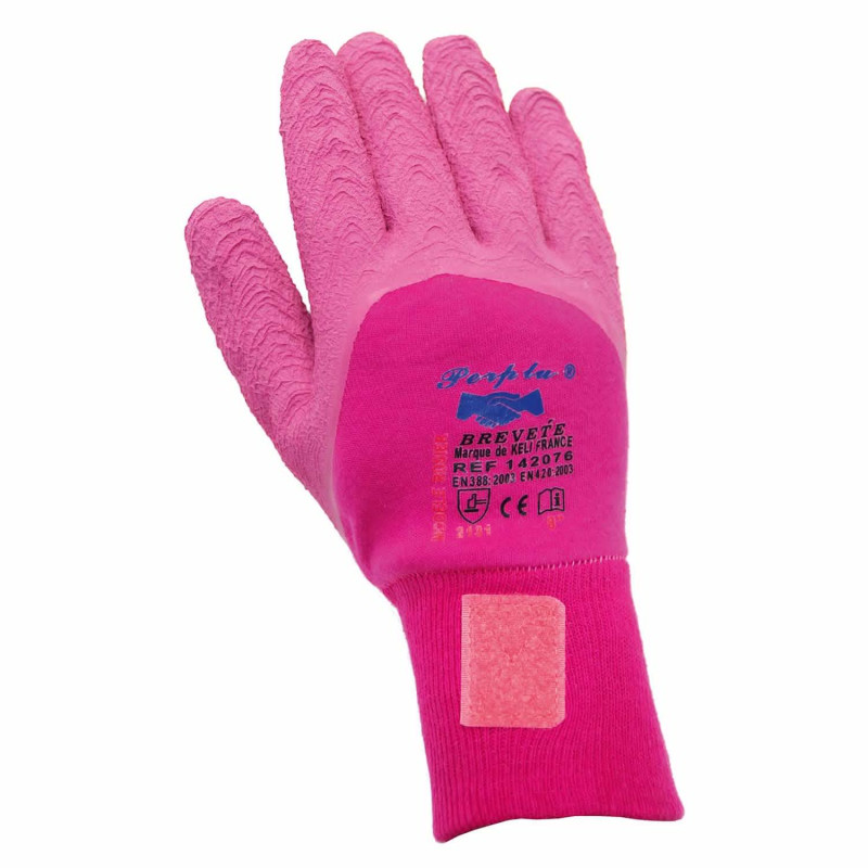 Gants de jardinage, gants d'élagage en cuir de chèvre rose - durabilité  respirante, avec gant épineux,XL