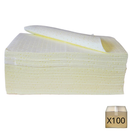 Feuilles absorbantes déversement liquide