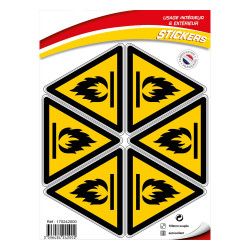 Stickers pictogrammes danger matière inflammable