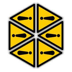Stickers adhésifs danger général 