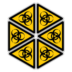 Stickers danger risque biologique novap