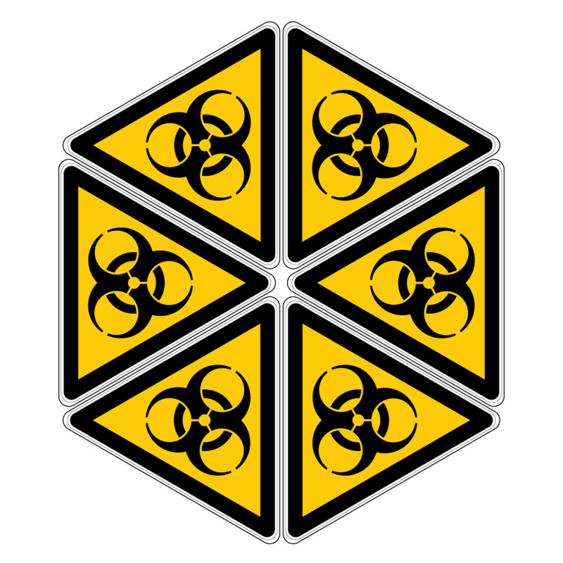Stickers danger risque biologique novap