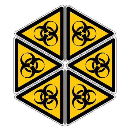Stickers danger risque biologique novap