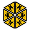 Stickers danger risque biologique novap