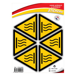 Stickers pictogrammes danger surfaces chaudes