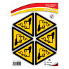 Pictogramme autocollant danger batterie