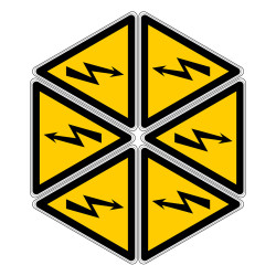 planche adhésif danger électrique