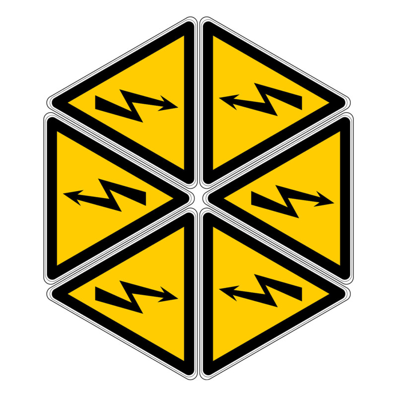 planche adhésif danger électrique