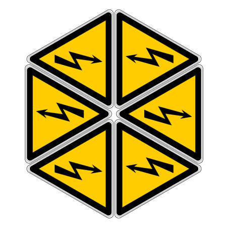 planche adhésif danger électrique