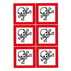 Lot de stickers risque chimique je tue novap