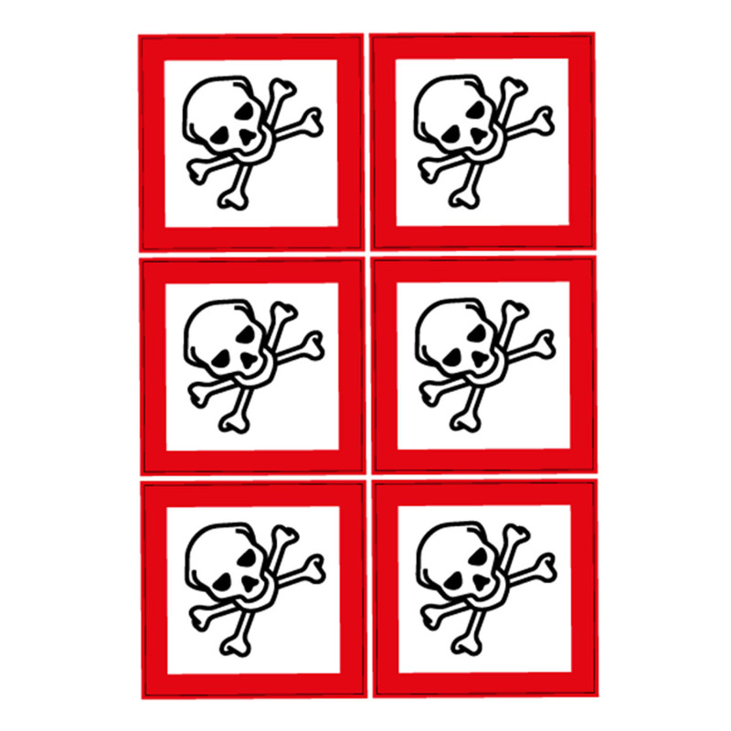 Lot de stickers risque chimique je tue novap