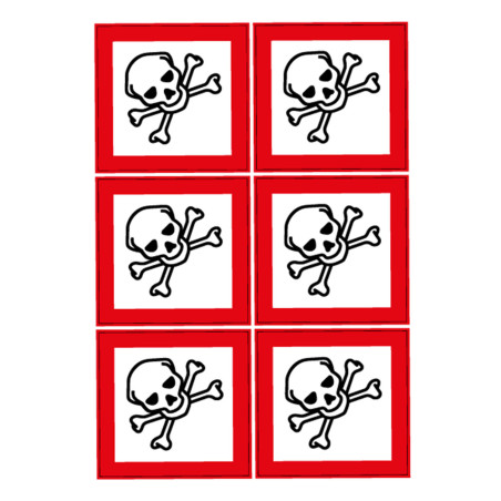 Lot de stickers risque chimique je tue novap
