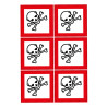 Lot de stickers risque chimique je tue novap