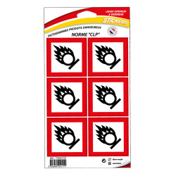 Lot de stickers de danger produits dangereux