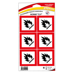 Stickers pictogrammes danger je flambe