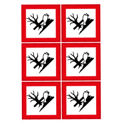 Stickers danger pollution Novap