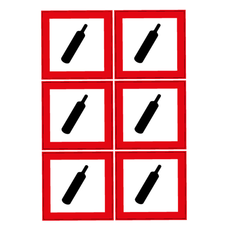 Stickers danger sous pression Novap
