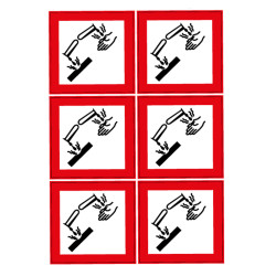 Stickers danger de corrosion Novap