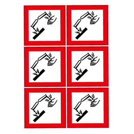 Stickers danger de corrosion Novap
