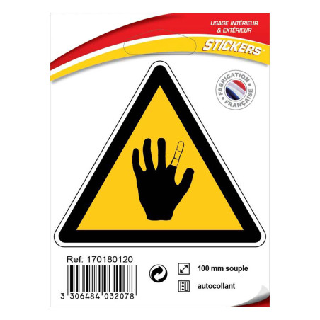 Panneau sticker rigide danger corrosion novap