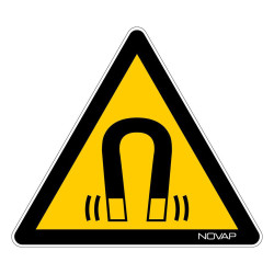 Panneau danger champ magnétique novap