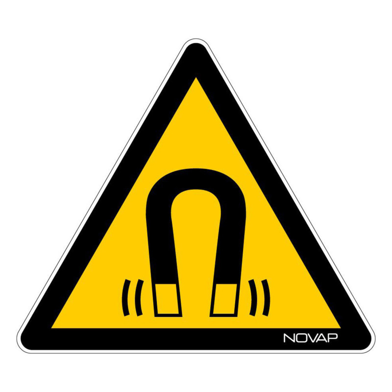 Panneau danger champ magnétique novap
