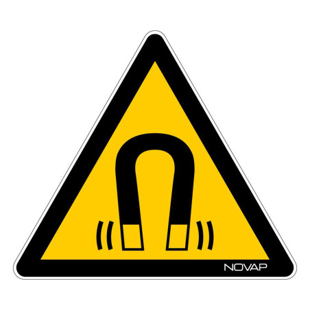 Panneau danger champ magnétique novap