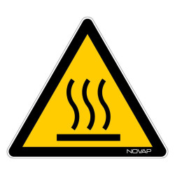 Panneau danger surface chaude novap