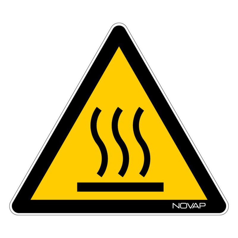 Panneau danger surface chaude novap