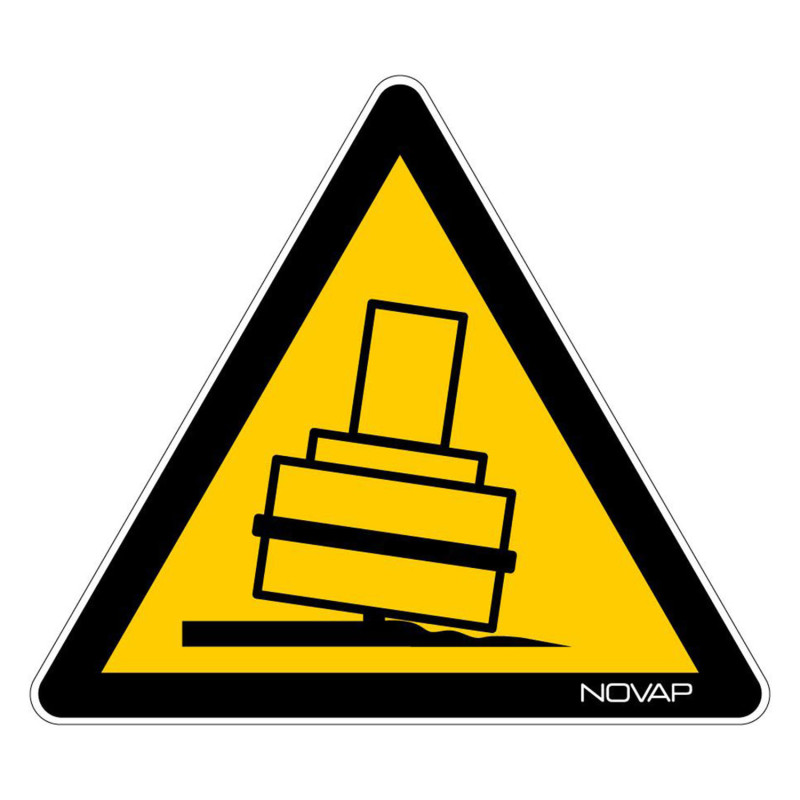 Panneau rigide danger risque de basculement chantier