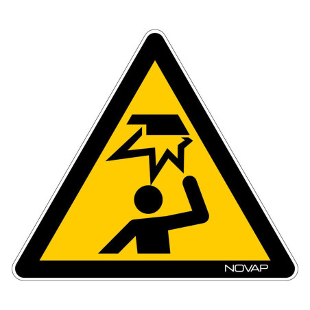 Panneau danger obstacle en hauteur novap