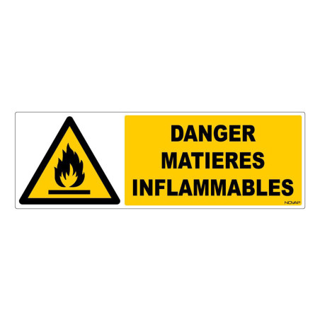 Panneau rigide danger matières inflammables novap