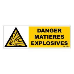 Panneau rigide danger matières explosives btp