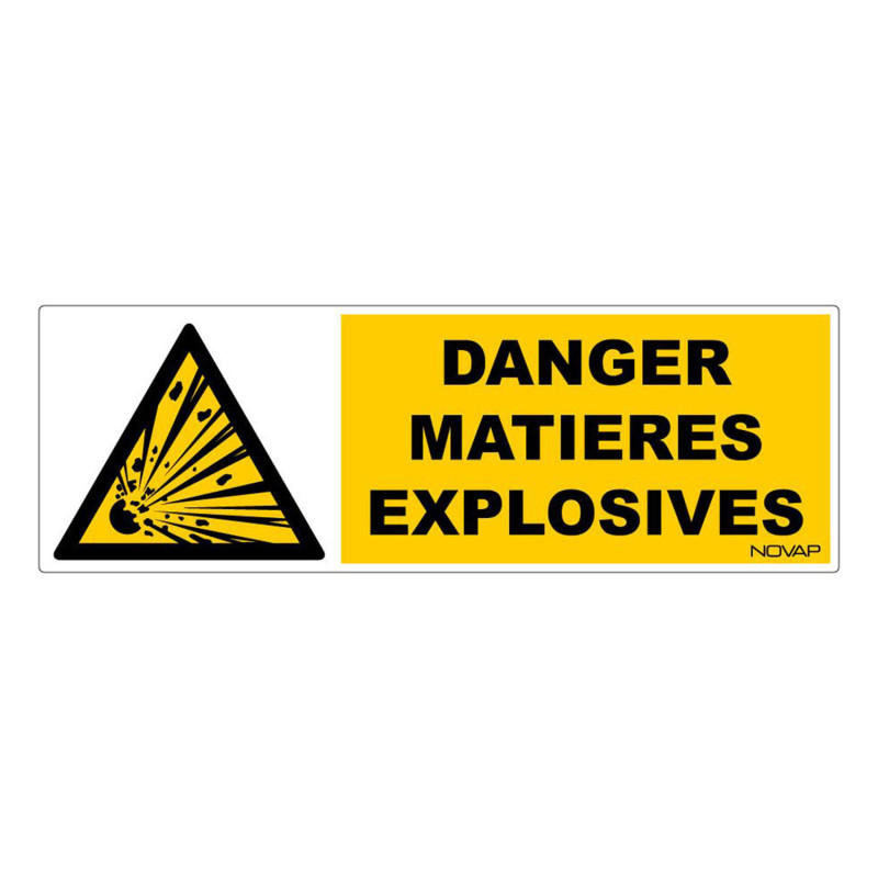 Panneau rigide danger matières explosives btp