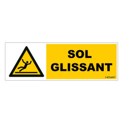Panneau rigide danger sol glissant logistique