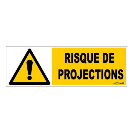 Panneau rigide danger risque de projections novap