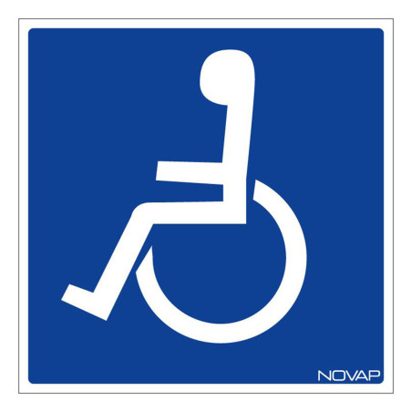 Panneau information toilettes handicapés logistique