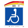 Panneau autocollant information toilettes handicapés Novap
