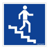 Panneau rigide information escalier descente Novap
