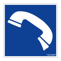 Panneau rigide information téléphone Novap