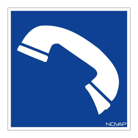 Panneau rigide information téléphone Novap
