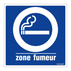 Panneau rigide information zone fumeur Novap