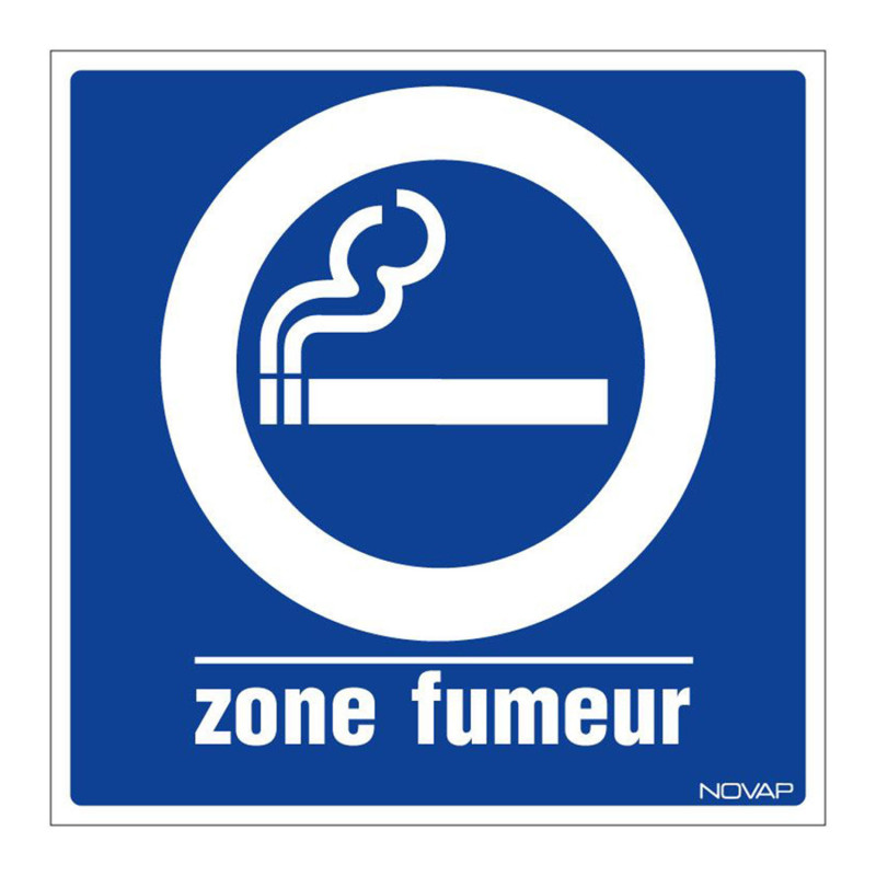 Panneau rigide information zone fumeur Novap