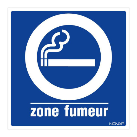 Panneau rigide information zone fumeur Novap