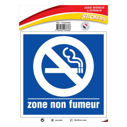 Panneau sticker zone non fumeur chantier