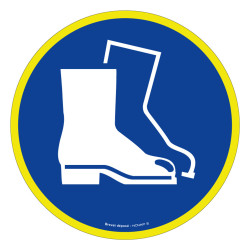 Panneau fluo port des chaussures de sécurité obligatoire Novap