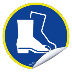 Stickers fluo port des chaussures de sécurité obligatoire btp