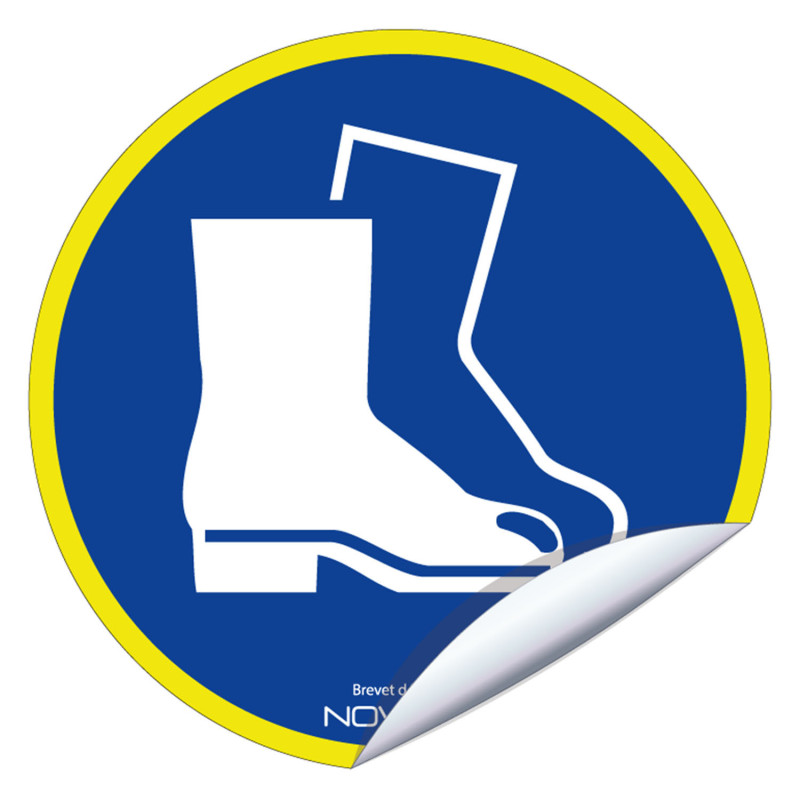 Stickers fluo port des chaussures de sécurité obligatoire btp