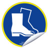 Stickers fluo port des chaussures de sécurité obligatoire btp