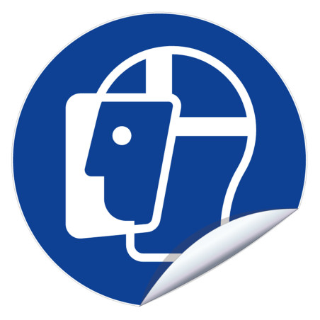 Panneau sticker visière de protection obligatoire Novap